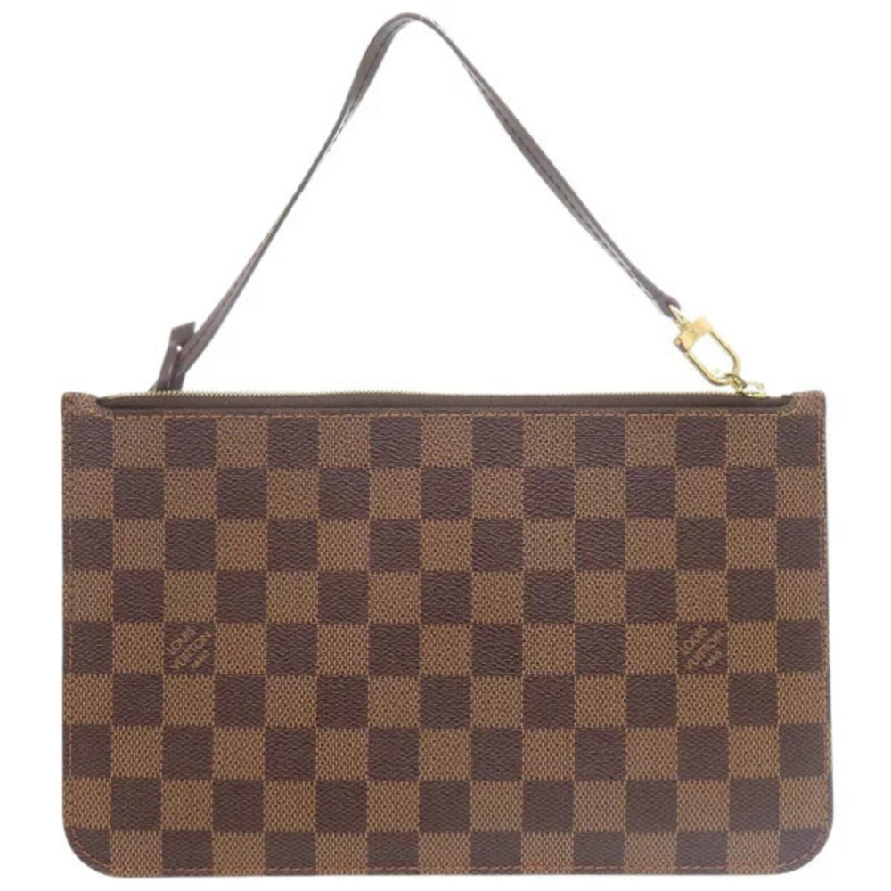 Louis Vuitton Damier Neverfull Pouch Clutch Cerise Red LV